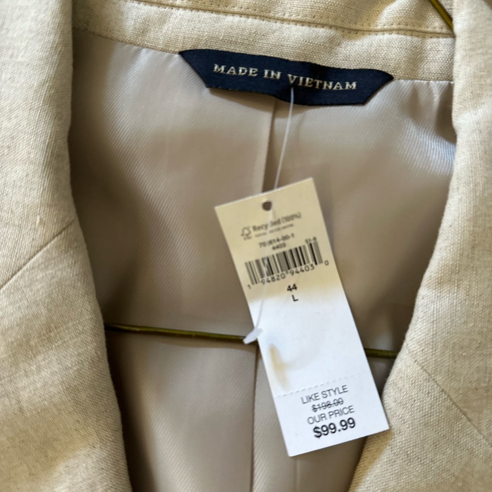Banana Republic 3-Button linen blazer size 44L